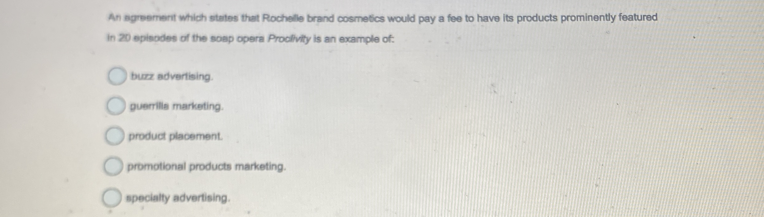 An agreement which states that Rochelle brand