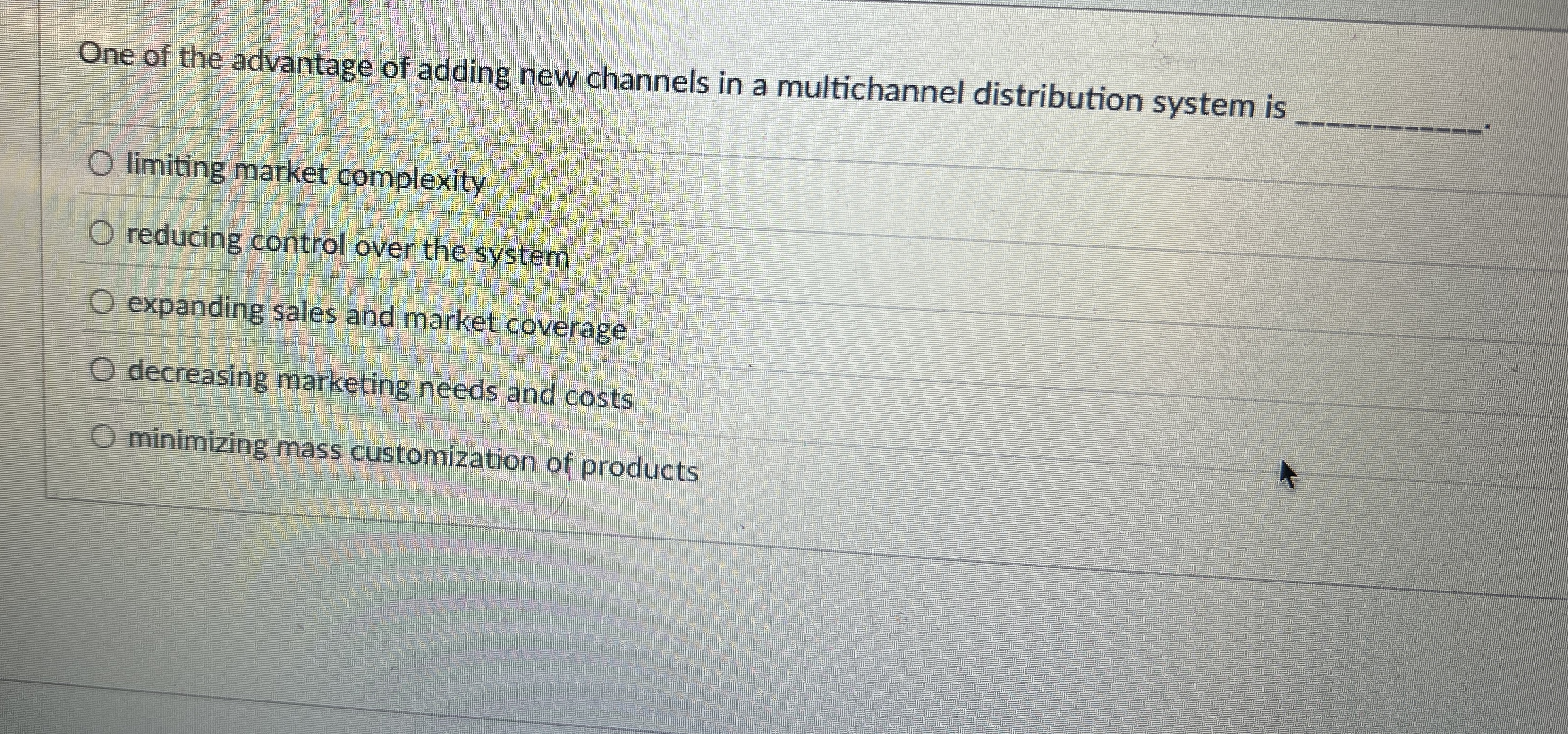 One of the advantage of adding new channels in a