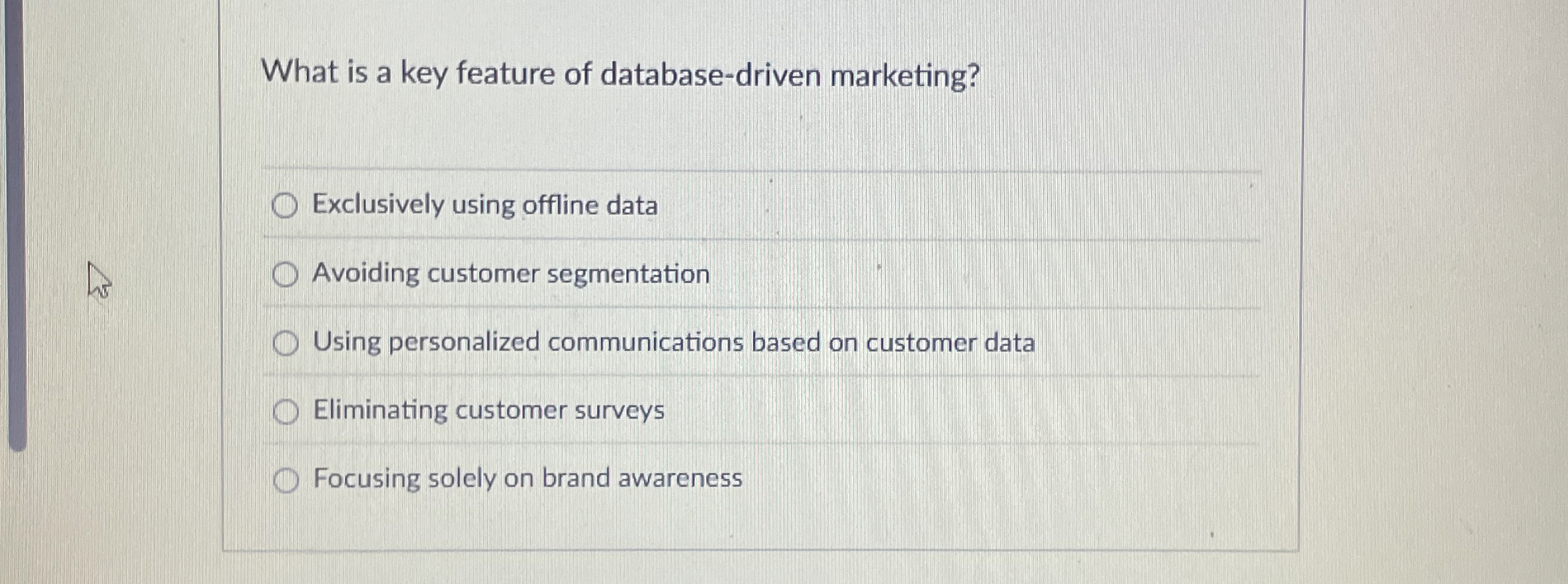 What is a key feature of database - driven
