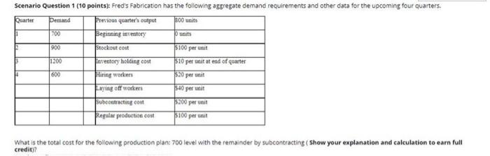 please answer this question fully and in detail