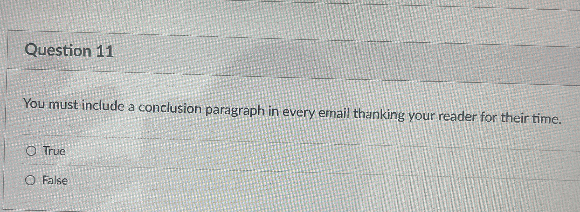 Question 1 1 You must include a conclusion