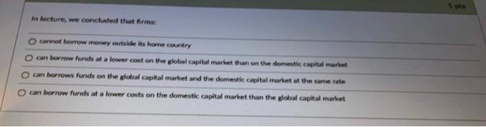 is In lecture, we concluded that firms Garwot