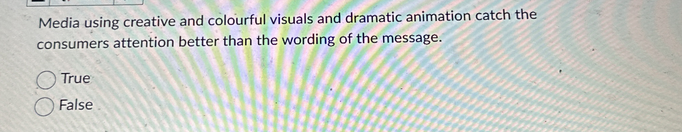 Media using creative and colourful visuals and