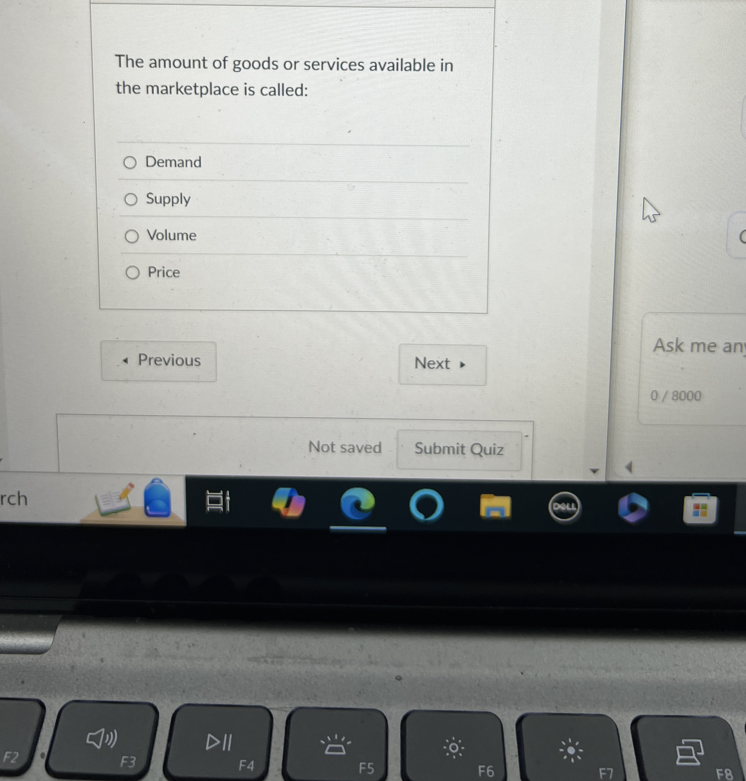 The amount of goods or services available in the