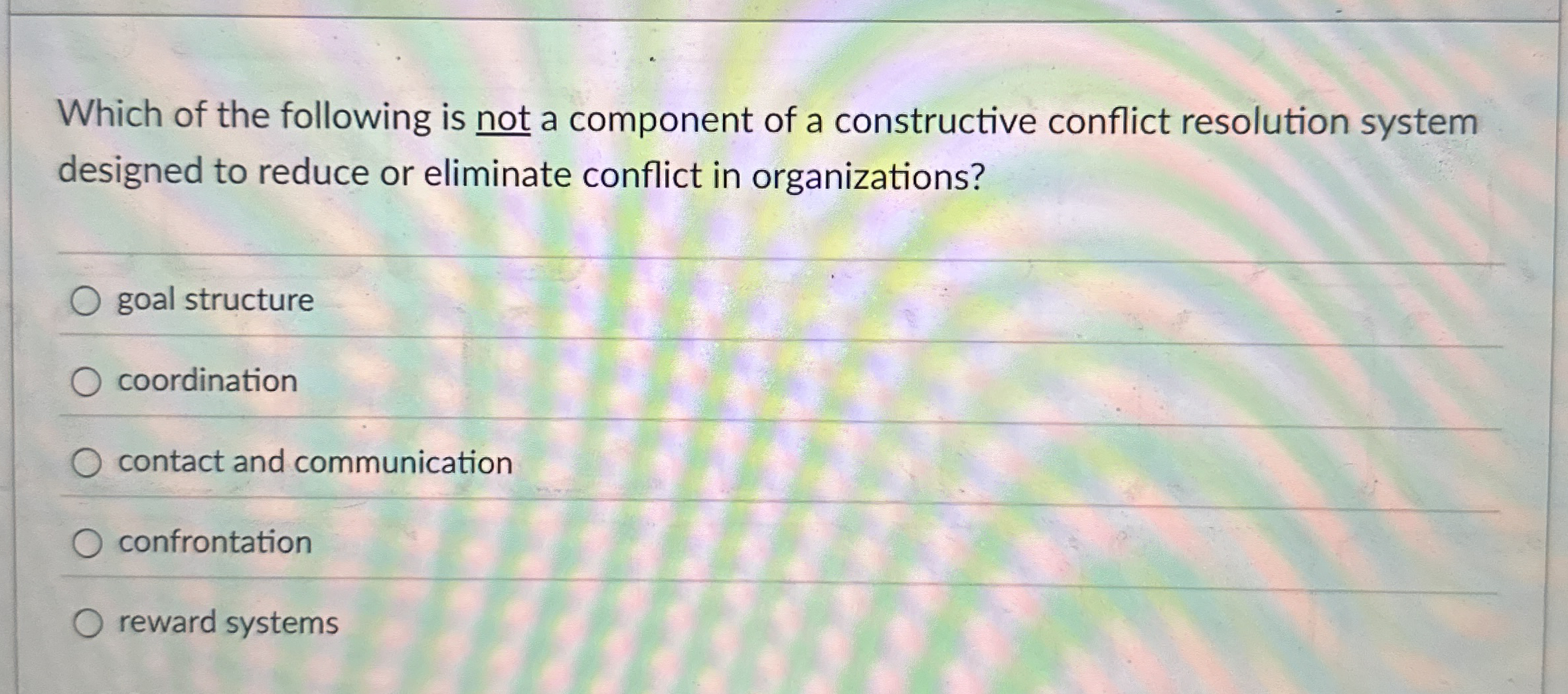 Which of the following is not a component of a