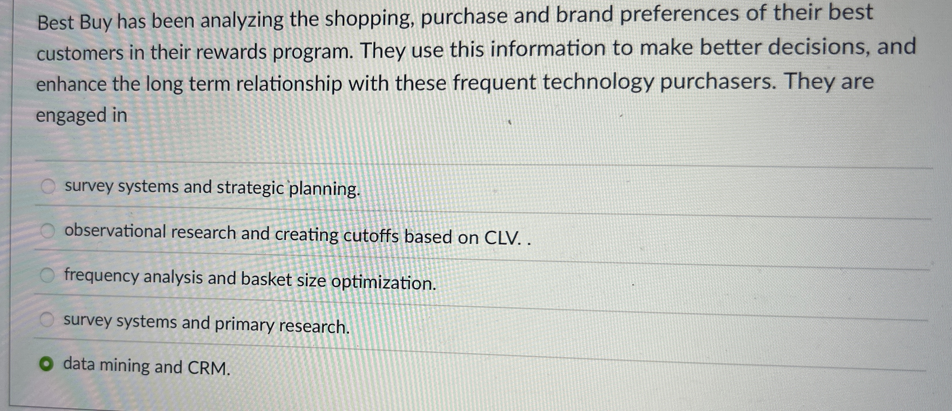 Best Buy has been analyzing the shopping,