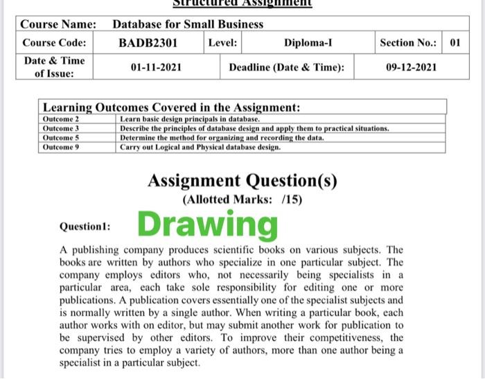Course Name: Course Code: Date & Time of Issue: