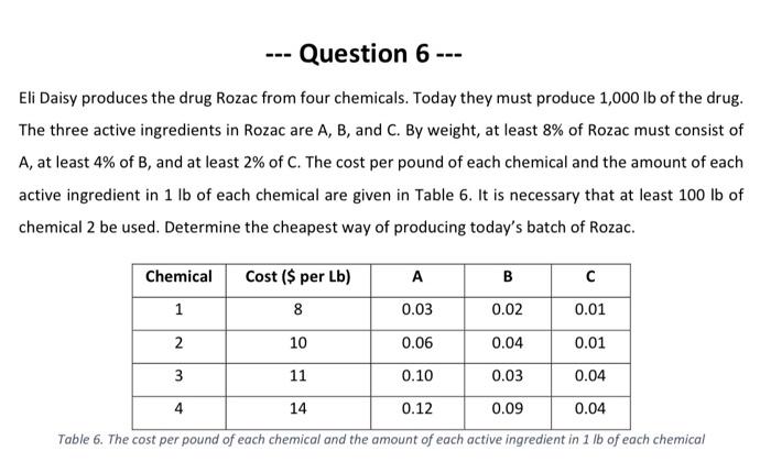 Do the formulation (use compact form) Solve it
