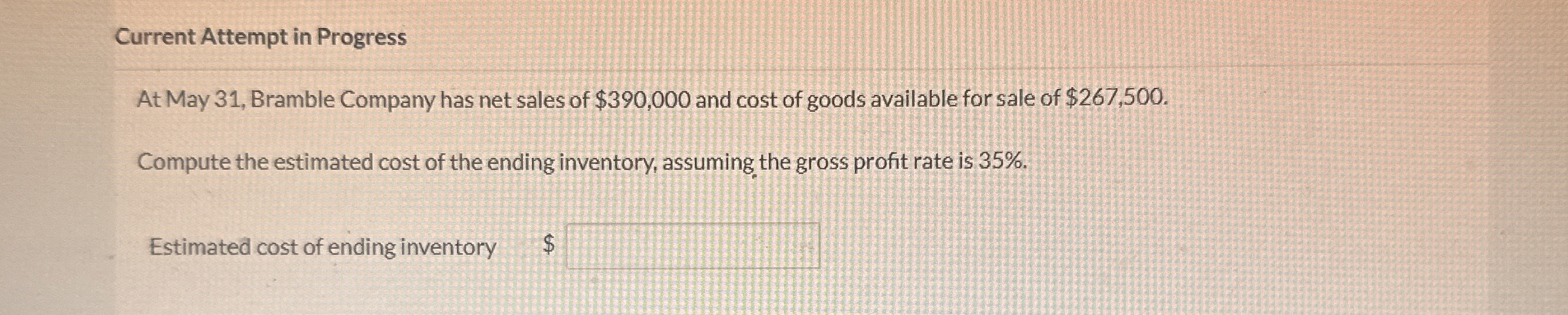 Current Attempt in Progress At May 3 1 , Bramble