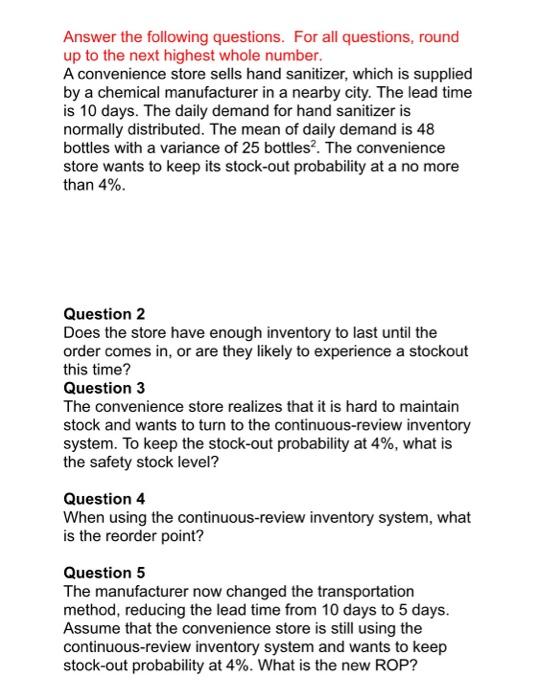 Answer the following questions. For all