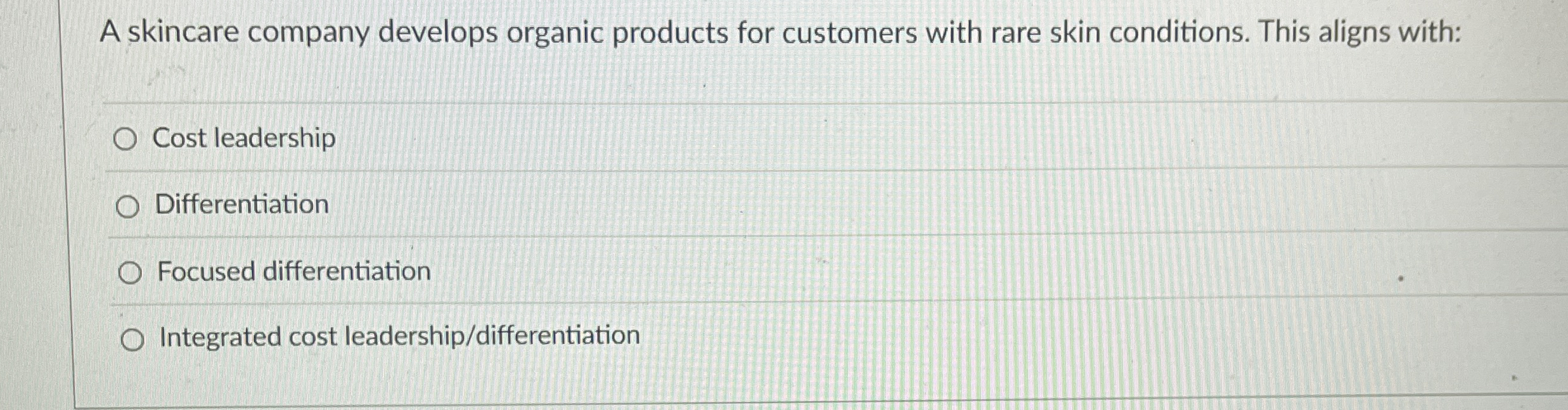 A skincare company develops organic products for