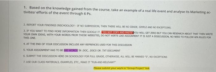 1. Based on the knowledge gained from the course,