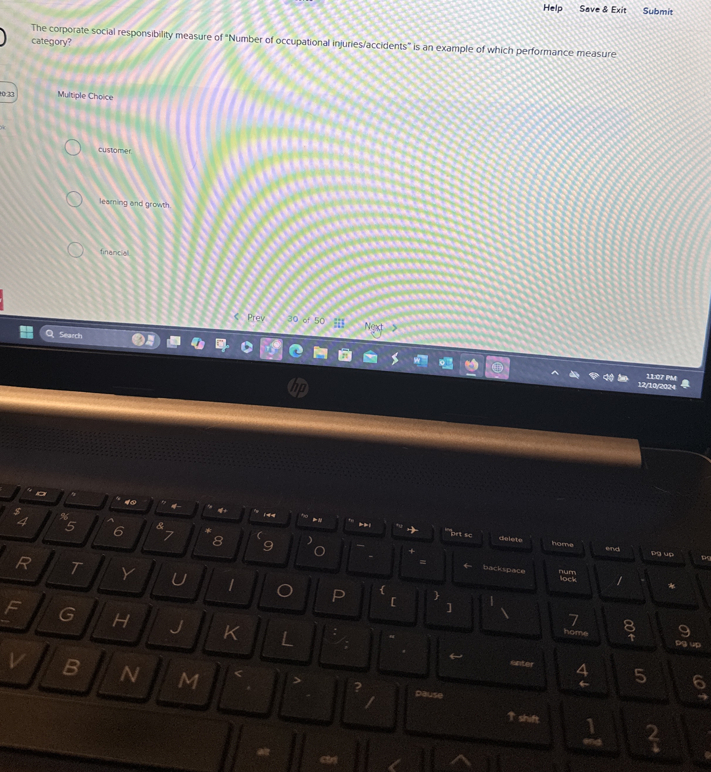 Help Save & Exit Submit The corporate social