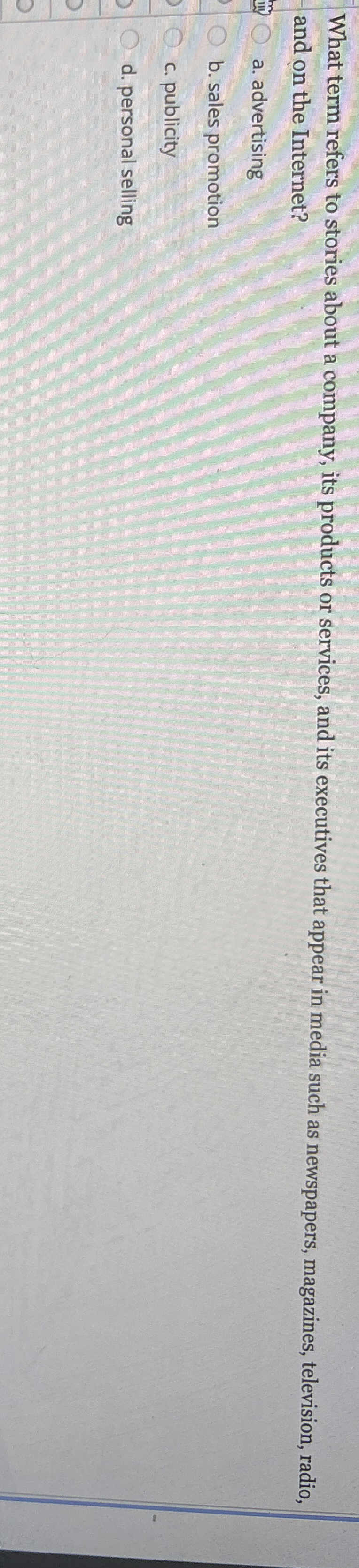 What term refers to stories about a company, its