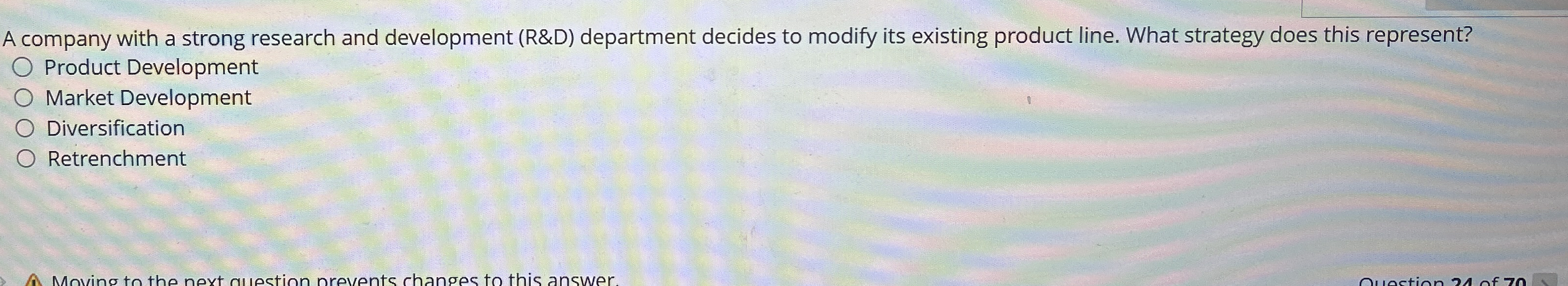 A company with a strong research and development