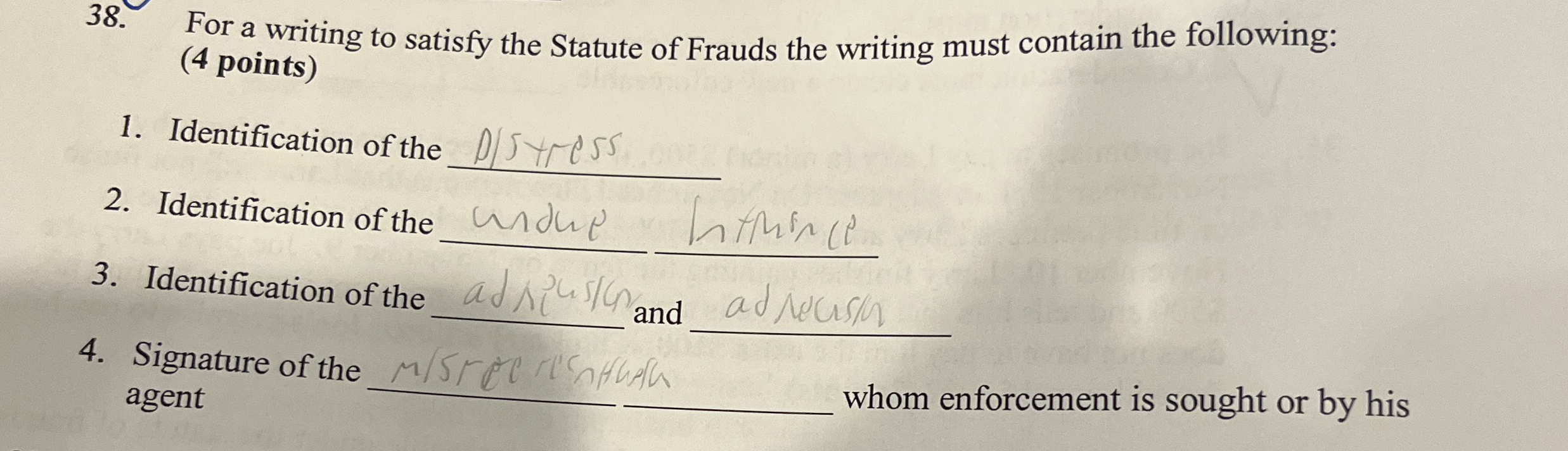 For a writing to satisfy the Statute of Frauds