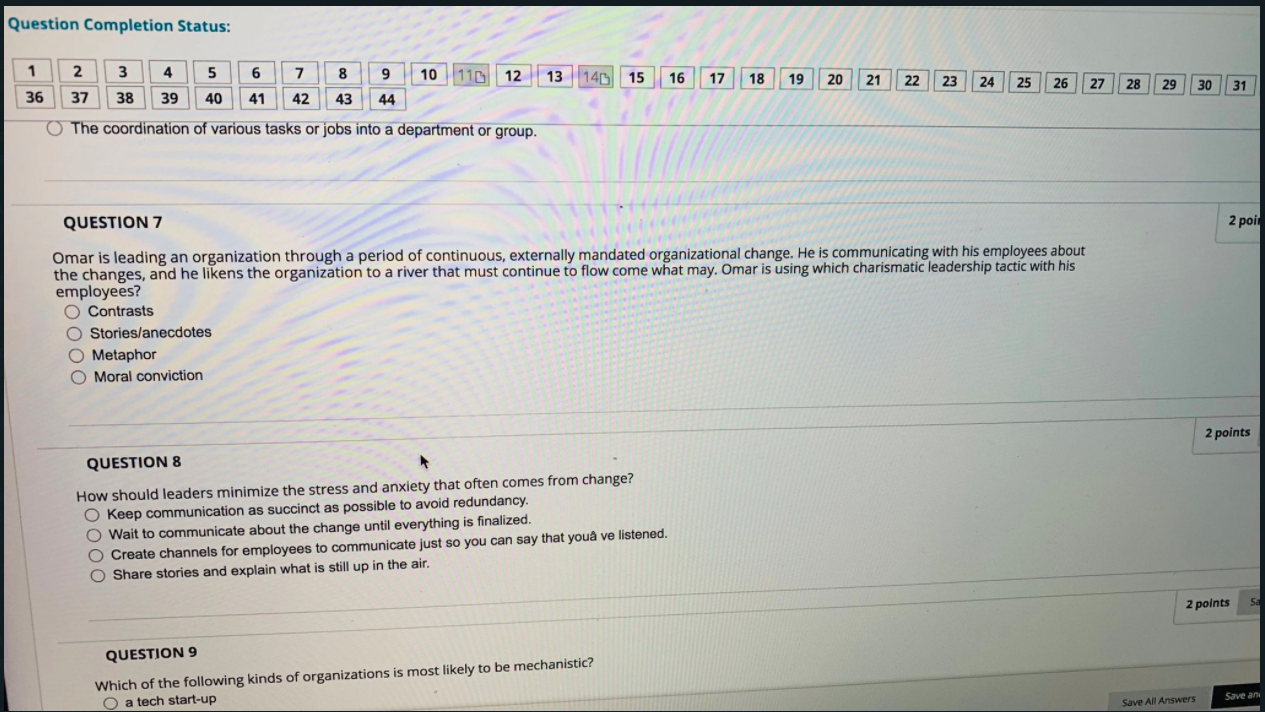 QUESTION 5 Why should a change agent do a