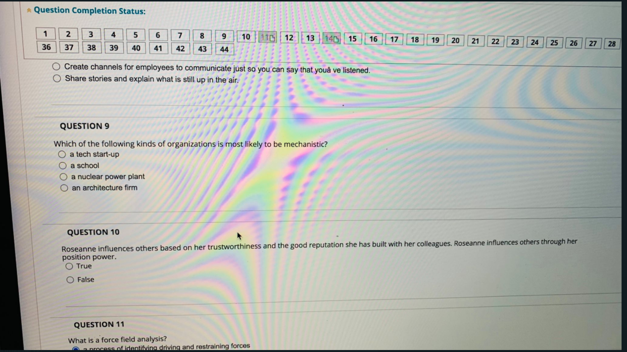 QUESTION 5 Why should a change agent do a