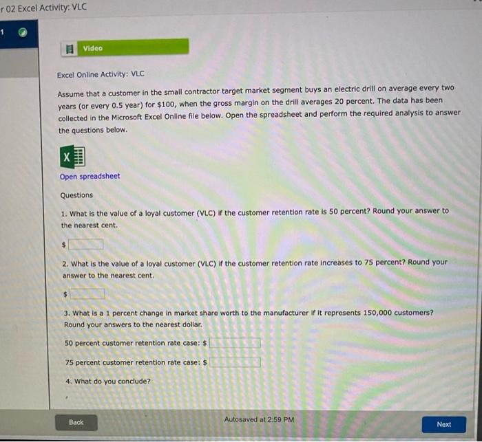 b r 02 Excel Activity: VLC Video Excel Online