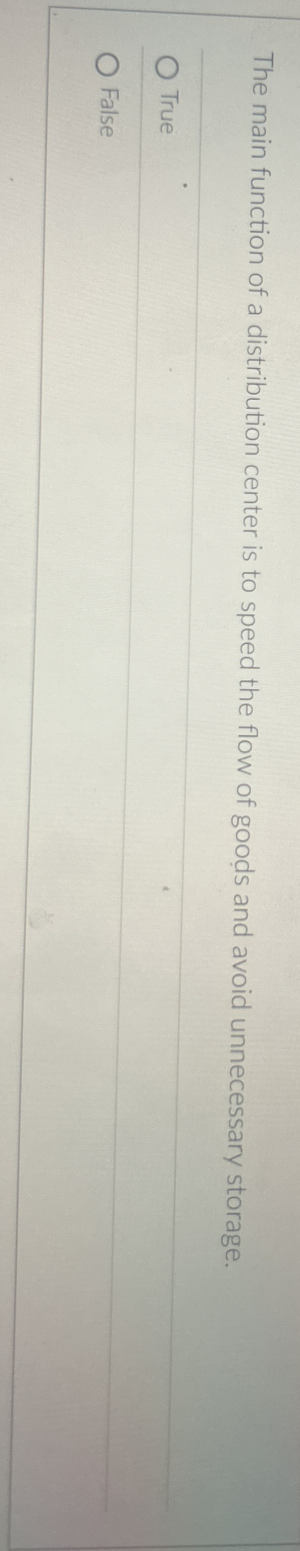 The main function of a distribution center is to