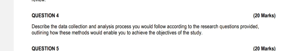 QUESTION 4 ( 2 0 Marks ) Describe the data