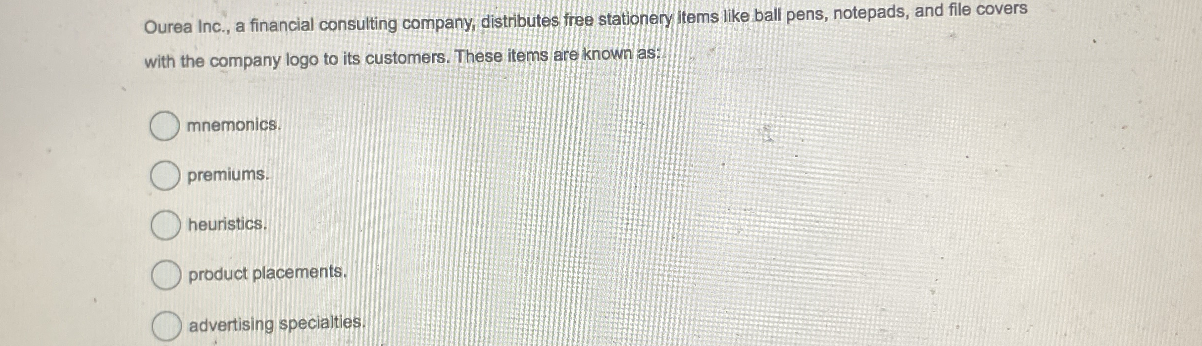 Ourea Inc., a financial consulting company,