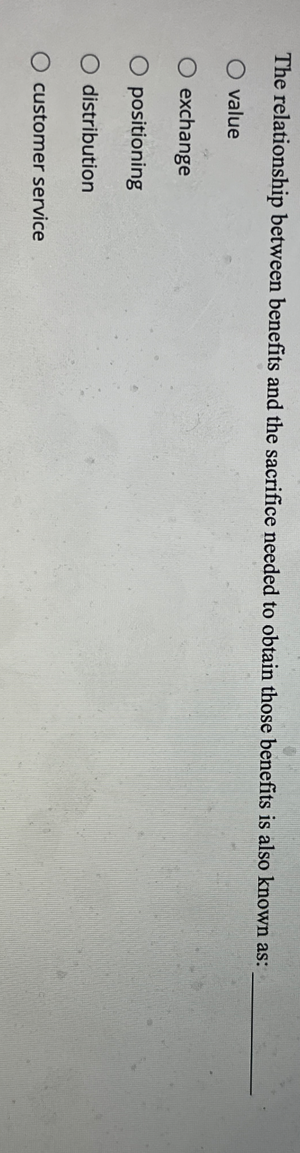 The relationship between benefits and the