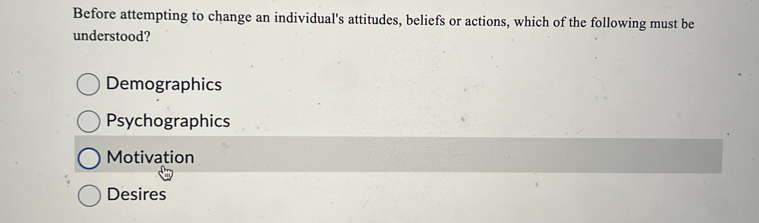 Before attempting to change an individual's