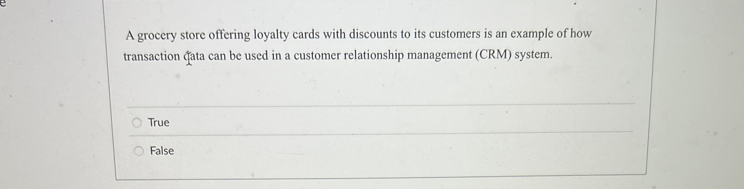 A grocery store offering loyalty cards with