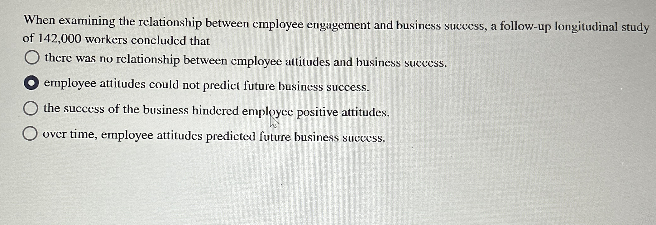 When examining the relationship between employee