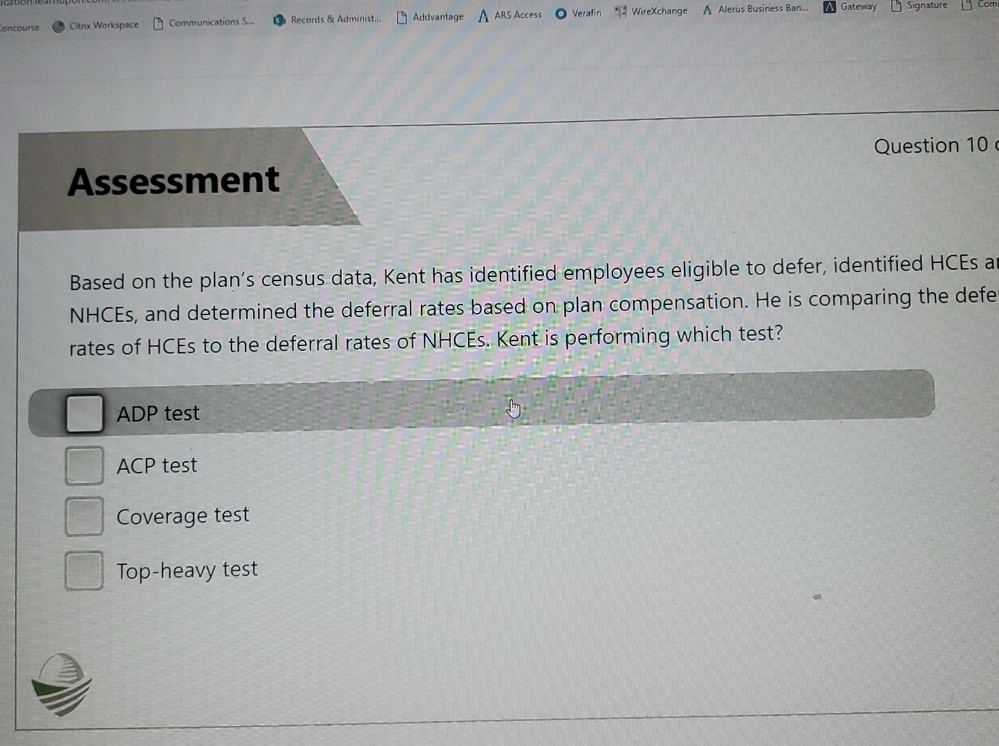 Assessment Question 1 0 Based on the plan's