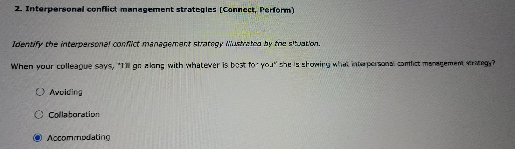 organizational behavior For each example