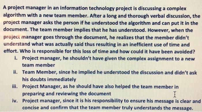 choose the best answer and explain why A project