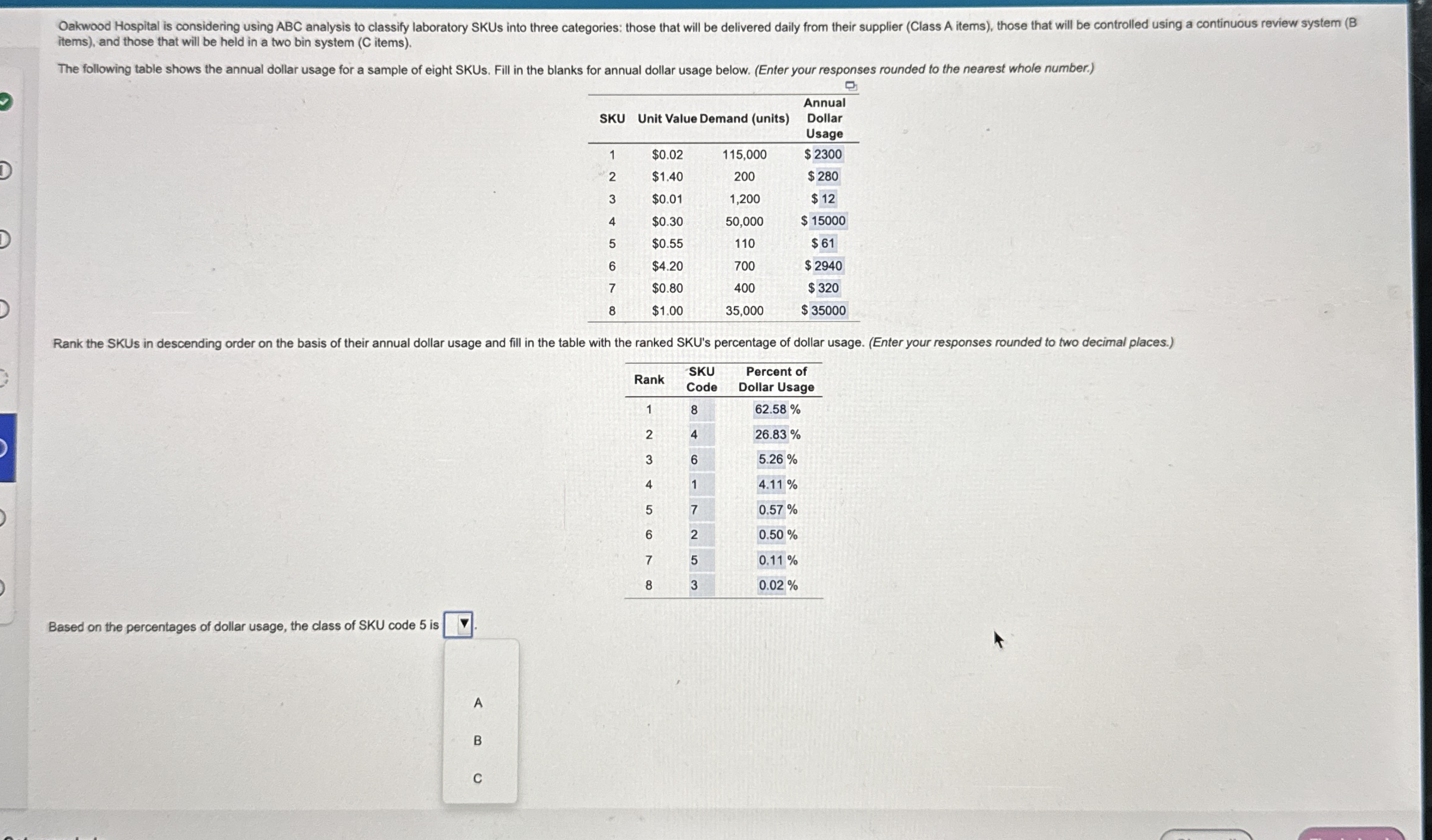 items ) , and those that will be held in a two