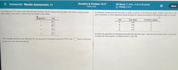 = Homework: Weekly Assessment. 11 Question B,