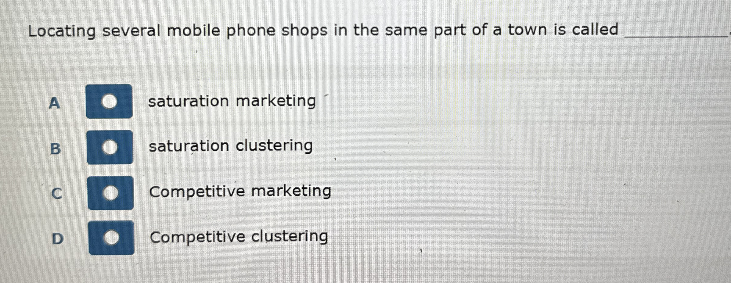 Locating several mobile phone shops in the same