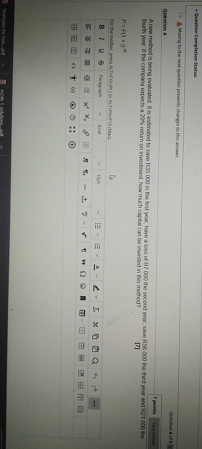 Question Completion Status: Moving to the next