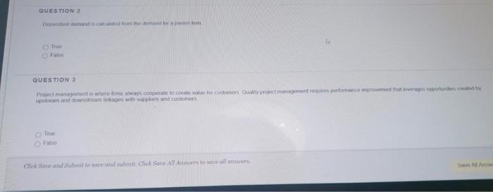 QUESTION 1 Slack is the difference between the
