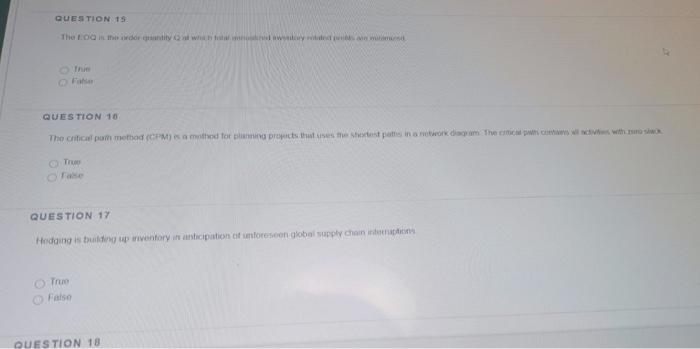 QUESTION 1 Slack is the difference between the