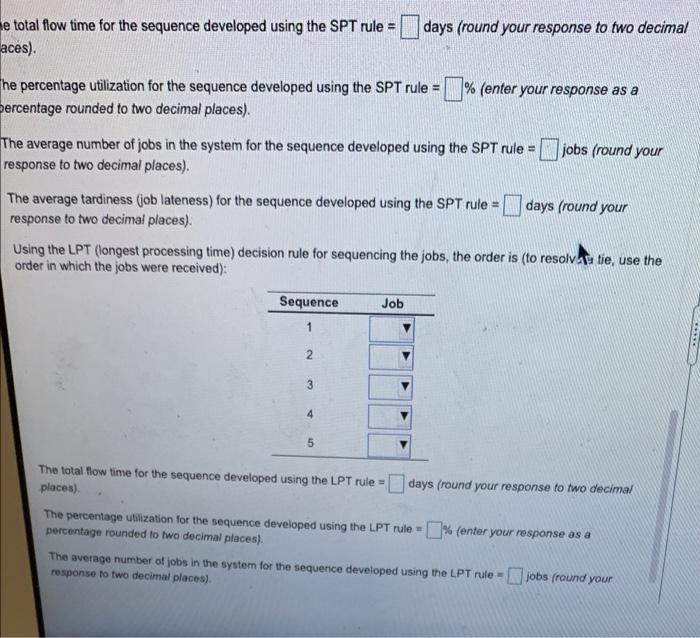 Using the FCFS (first come first served) decision