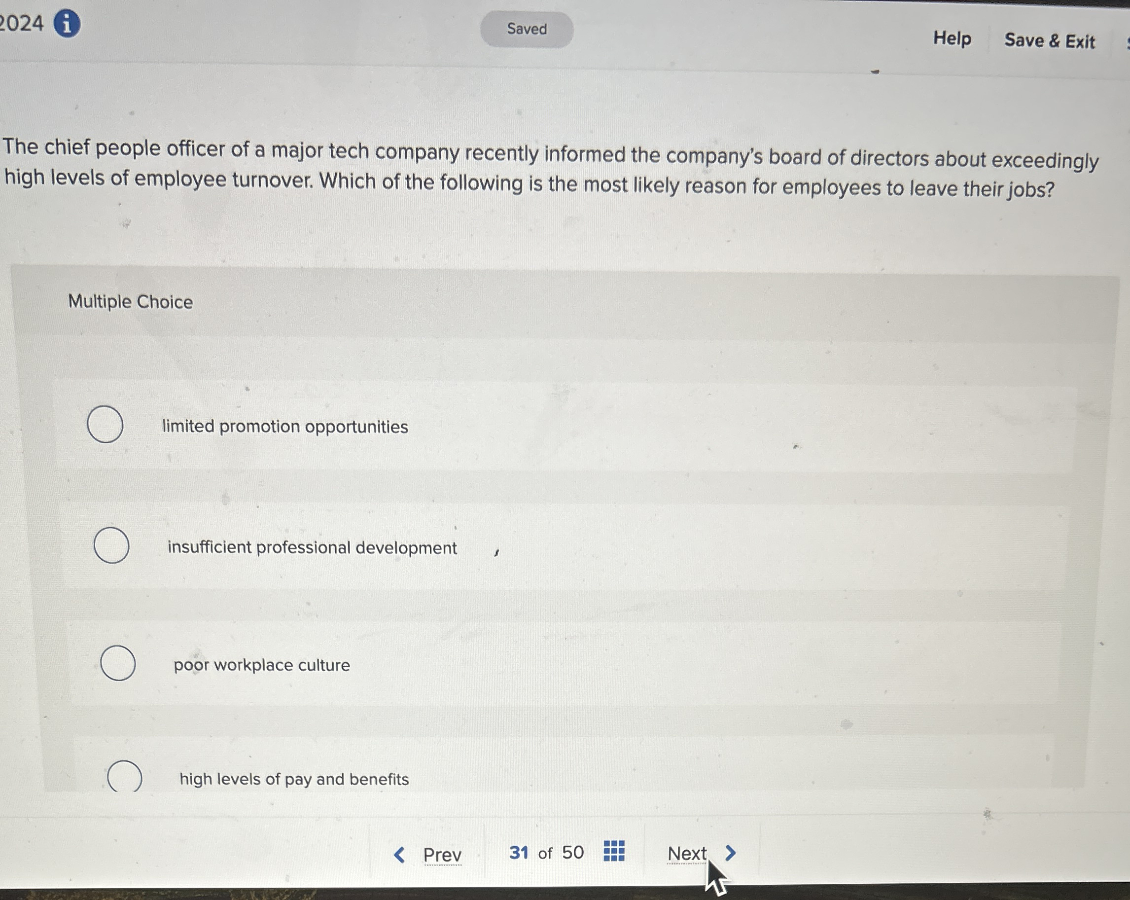 2 0 2 4 i Help Save & Exit The chief people