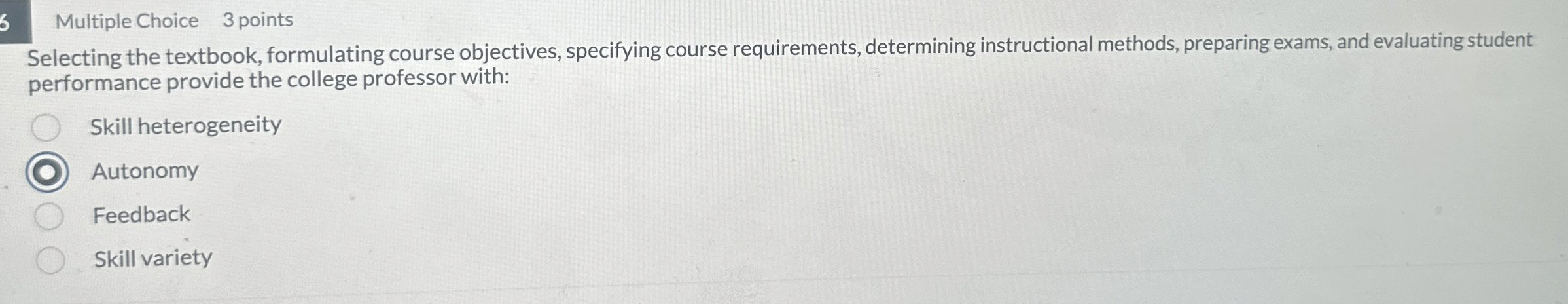 Multiple Choice 3 points Selecting the textbook,
