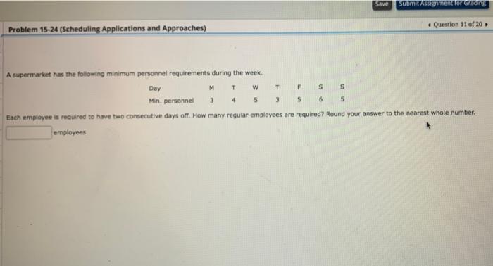 Save Submit Assignment for Graong Question 11 of