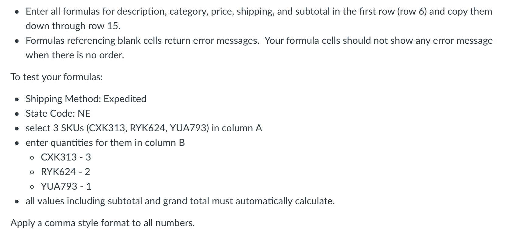 eCity Order Form Customer ID Shipping Method