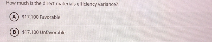 How much is the direct materials efficiency
