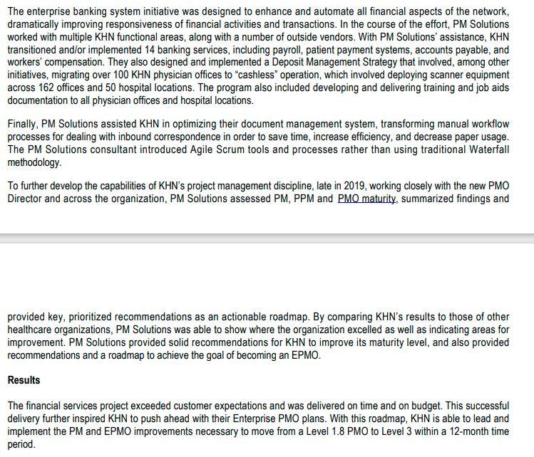 STUDY CASE STRATEGIC PROJECT MANAGEMENT ONE