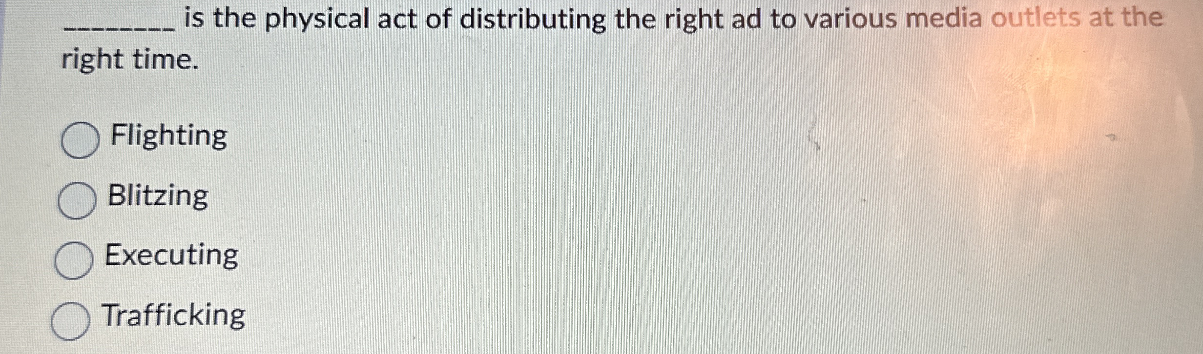 q , is the physical act of distributing the right