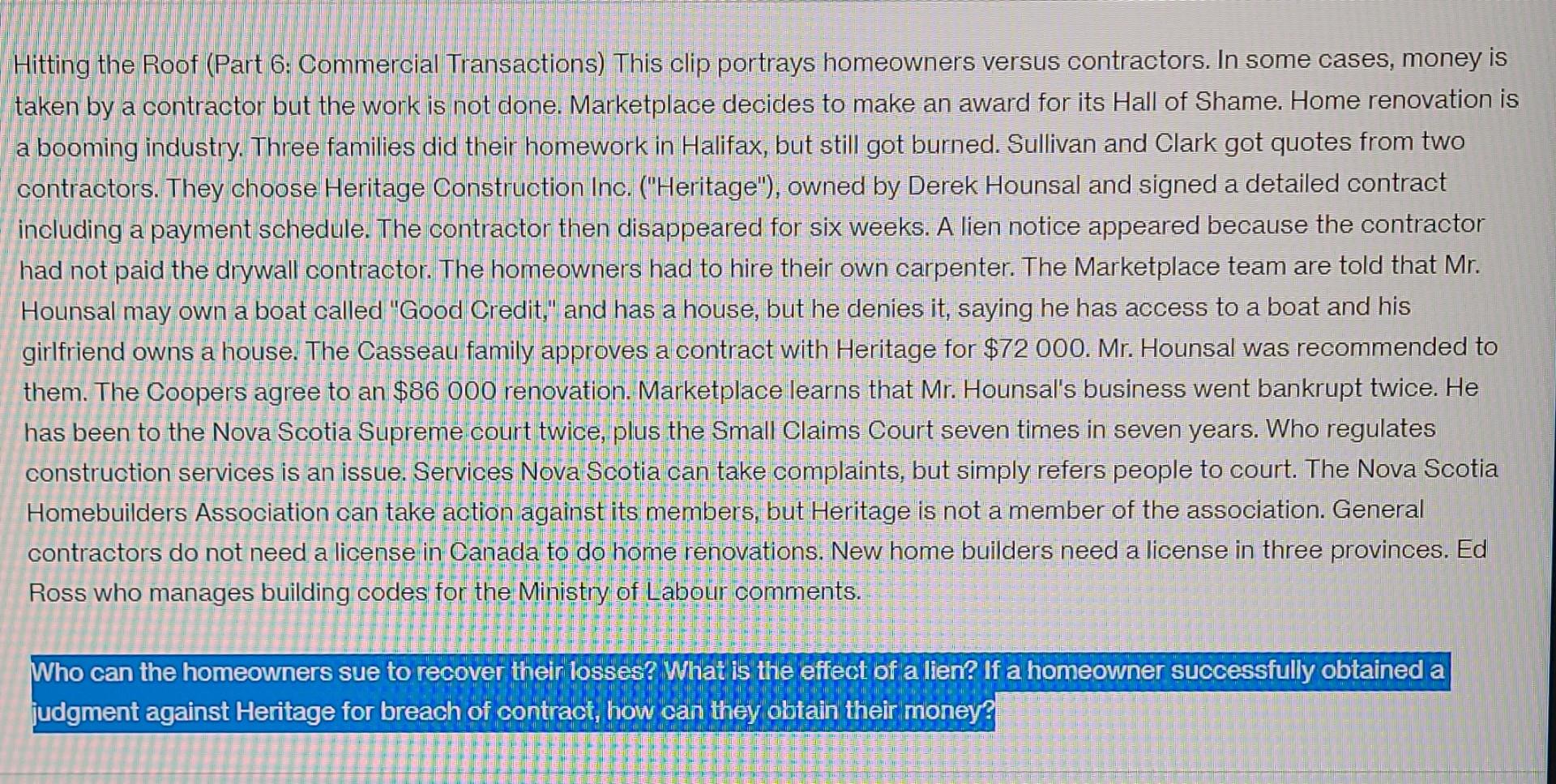 Hitting the Roof (Part 6: Commercial