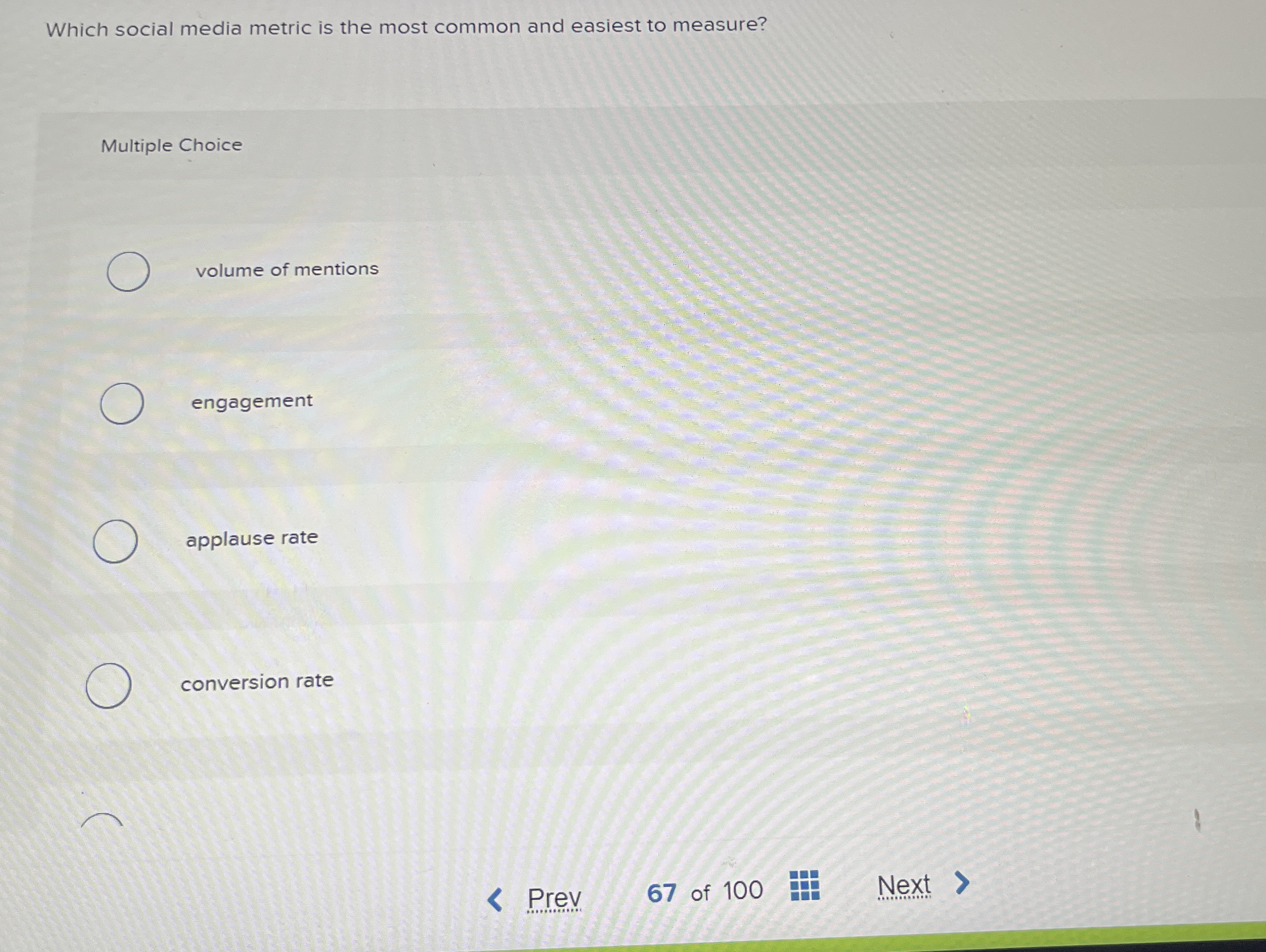 Which social media metric is the most common and