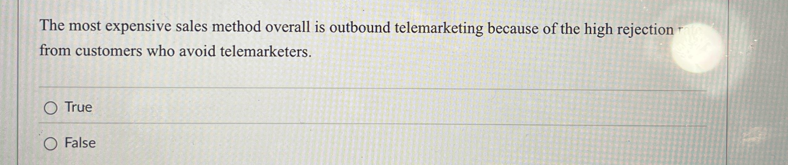 The most expensive sales method overall is